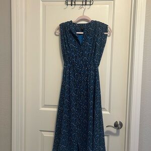 Ann Taylor Navy and Black Maxi Dress -Emily in Paris Brunch Style Dress